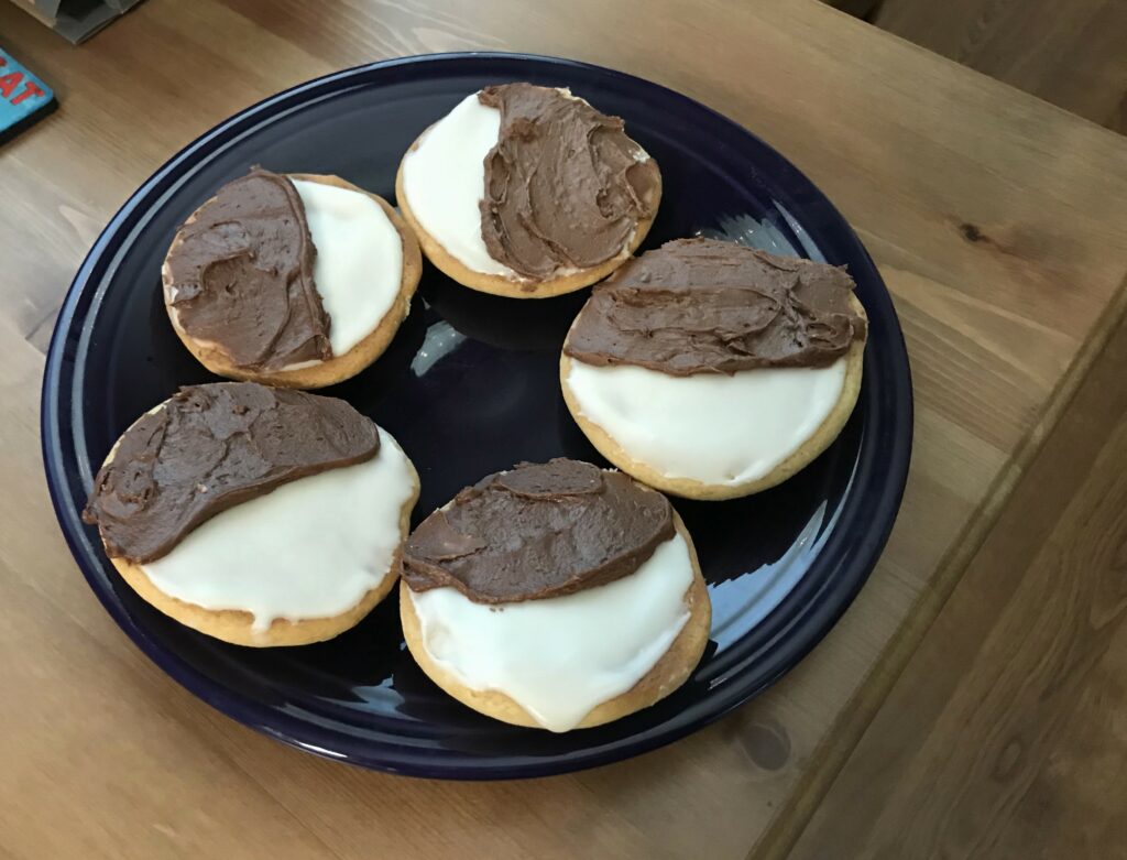 plant-based black and white cookies